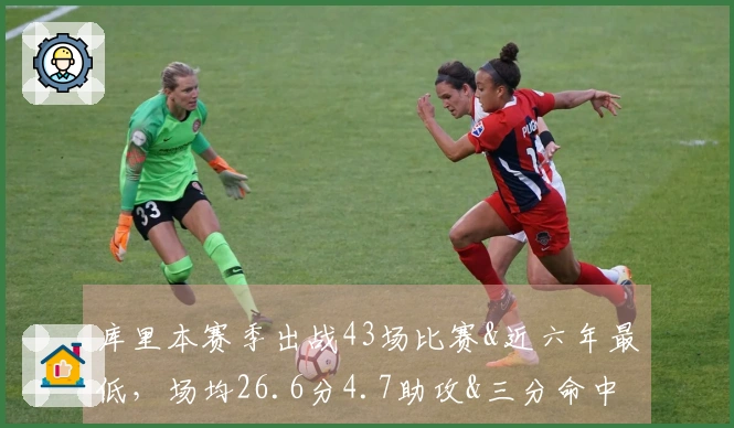 库里本赛季出战43场比赛&近六年最低，场均26.6分4.7助攻&三分命中率39.3%